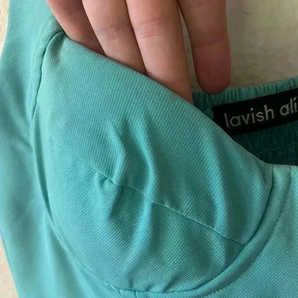 Lavish Alice Underwired Fringe Midi Dress in Aqua Women’s Size 2 NWOT - Picture 14 of 16